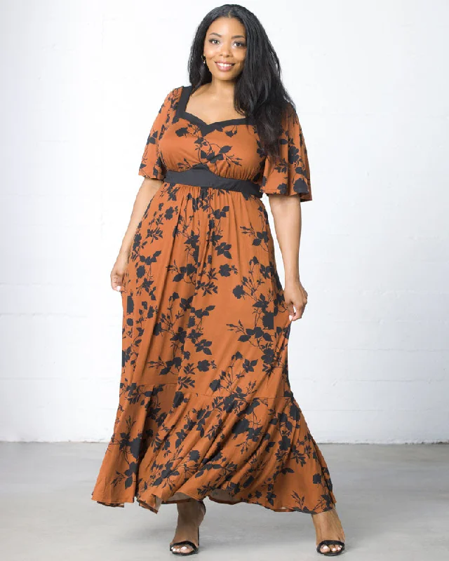 Plus size dresses for evening wear glow softly -Dress with velvet fabric-Icon Maxi Dress - Final Sale!