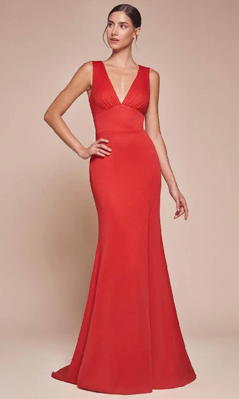 Plus size dresses with breathable fabrics stay cool -Dress for autumn-Ladivine CH395 - Cutout Back Sleeveless Prom Dress