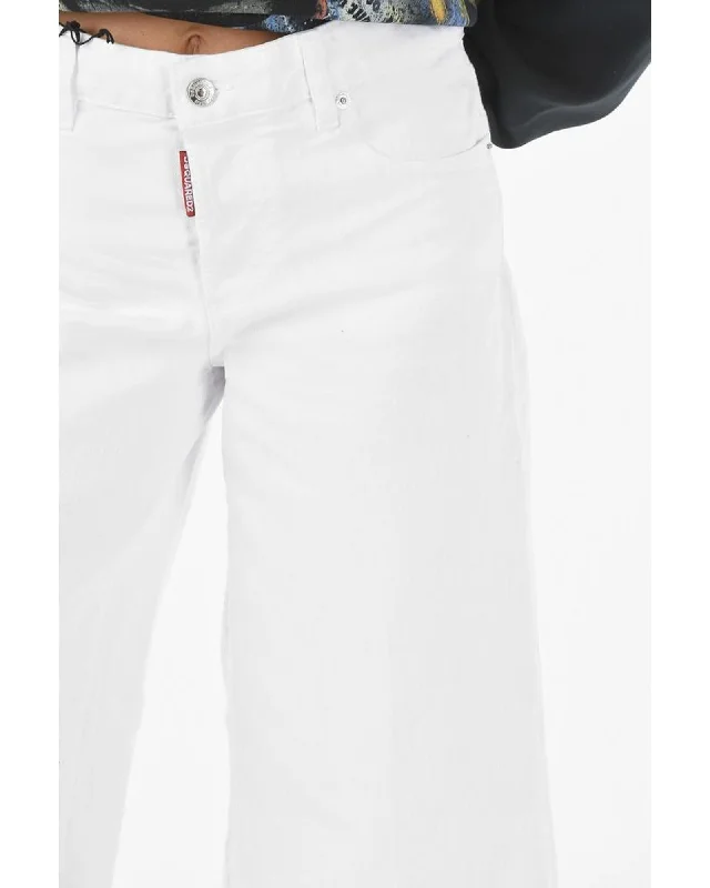 Valentine's Day Jeans for Romantic -Denim jeans for brunch-Dsquared2 Cool Girl Cropped Jeans - White