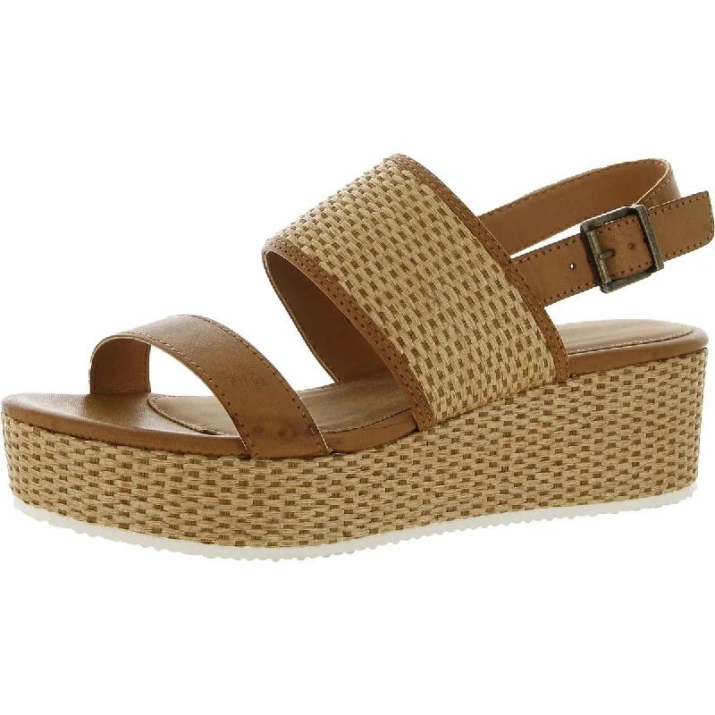 Comfortable sandals for women with memory foam footbed for all-day wear-B.O.C. Womens Aisley Woven Slingback Wedge Sandals