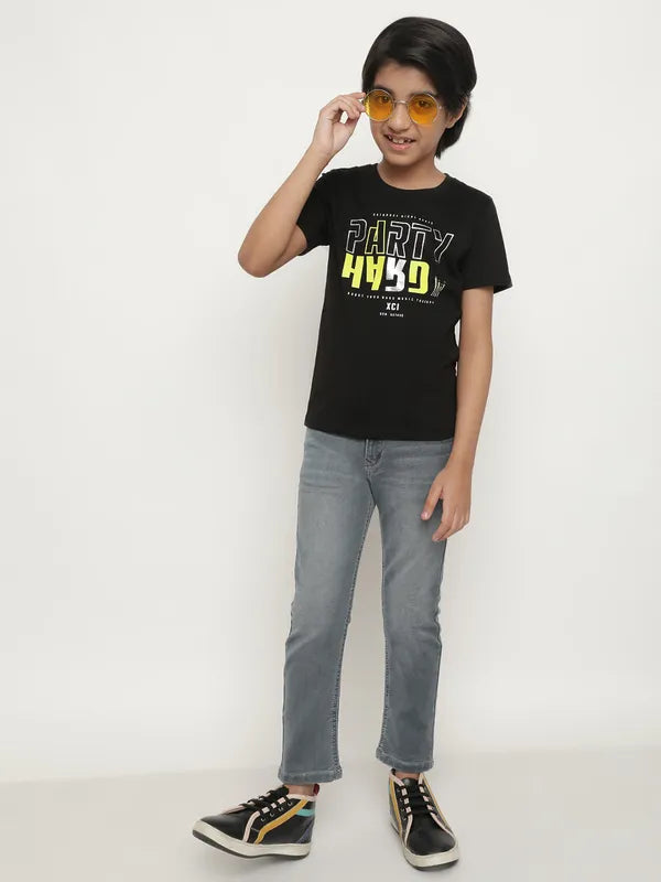 Back Pocket Jeans for Design -Denim jeans with ankle length-Octave Boys Regular Fit Light Fade Cotton Stretchable Jeans