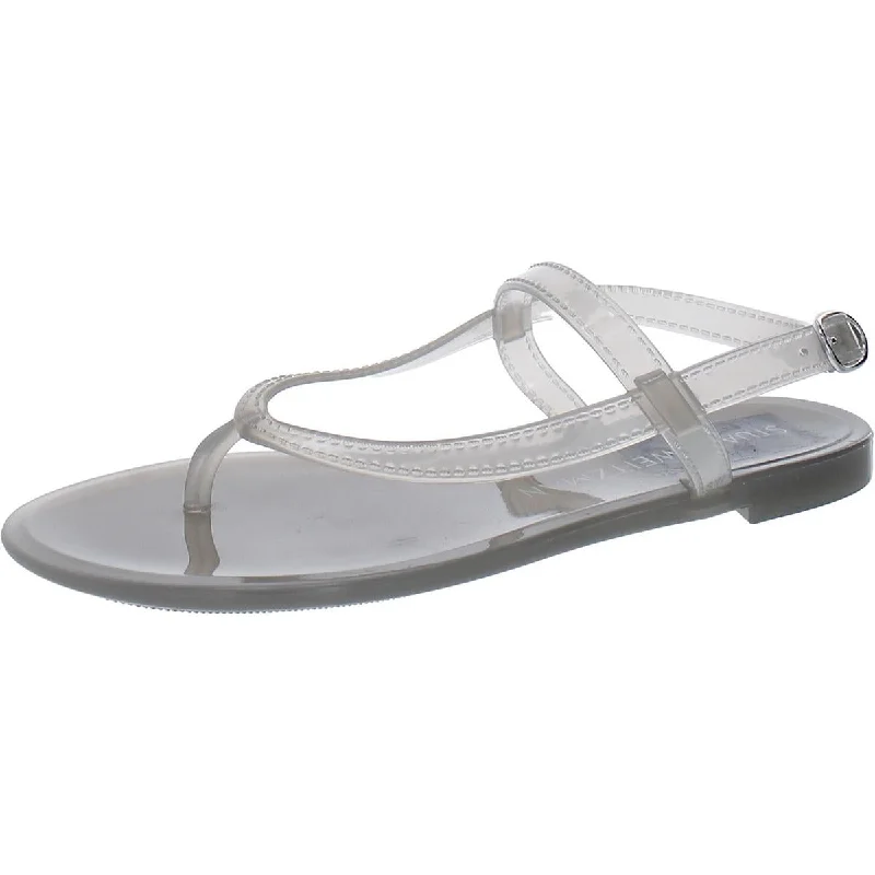 Comfortable sandals for men with velcro straps and soft material construction-Stuart Weitzman Womens Buckle Man Made Jelly Sandals