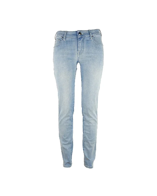 Dance Jeans for Movement -Denim jeans for hiking-Jacob Cohen Mens 6142 Slim Fit Light Blue Jeans