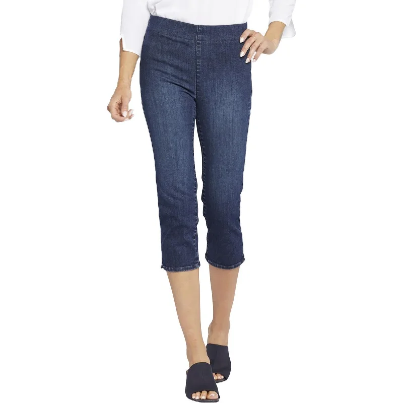 Embroidered Jeans for Detail -Denim jeans for college students-NYDJ Womens Dakota Mid-Rise Capri Cropped Jeans