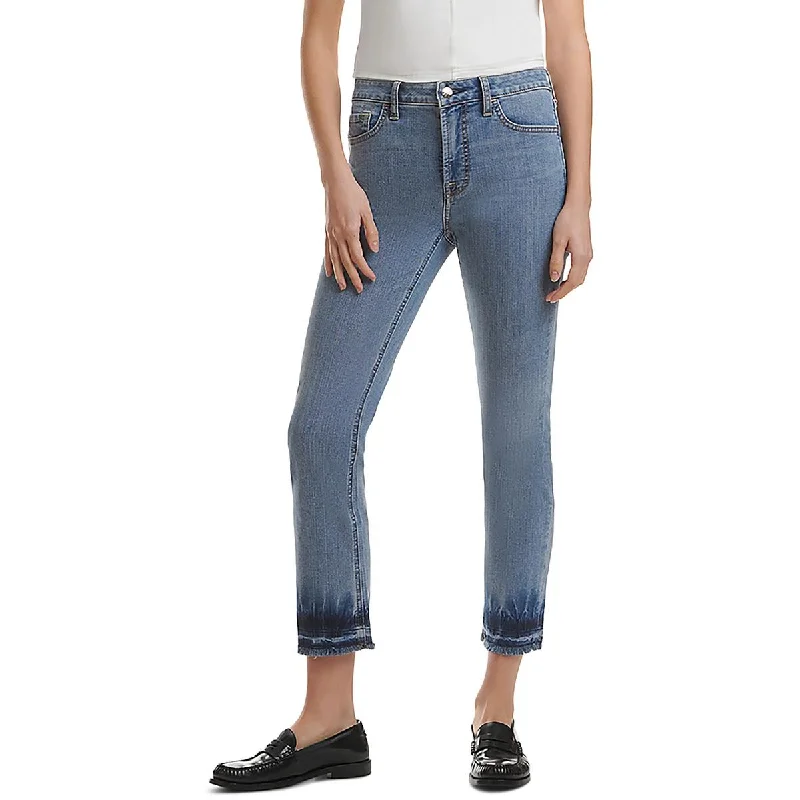 Boyfriend Jeans for Relaxed -Denim jeans for summer-Jen7 Womens Mid-Rise Dyed Hem Ankle Jeans