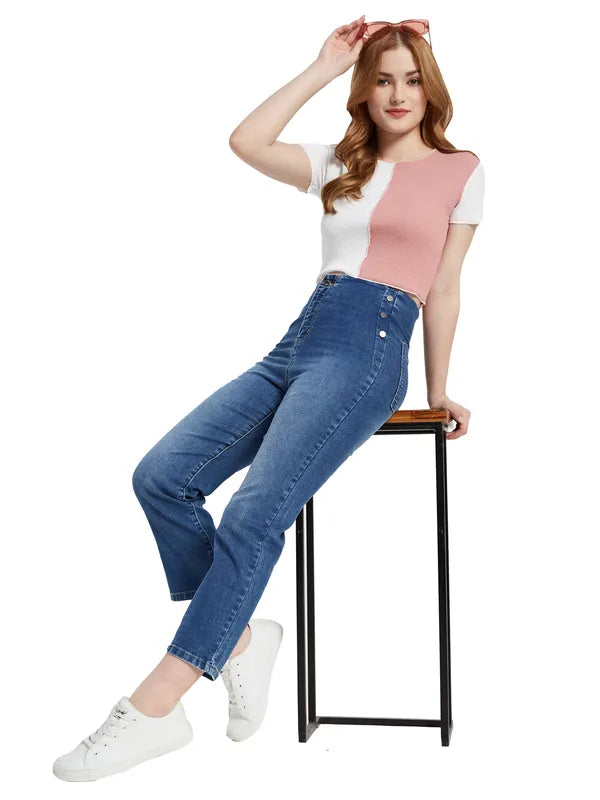 Overalls Jeans for Workwear -Denim jeans with bootcut style-High Waist Jeans