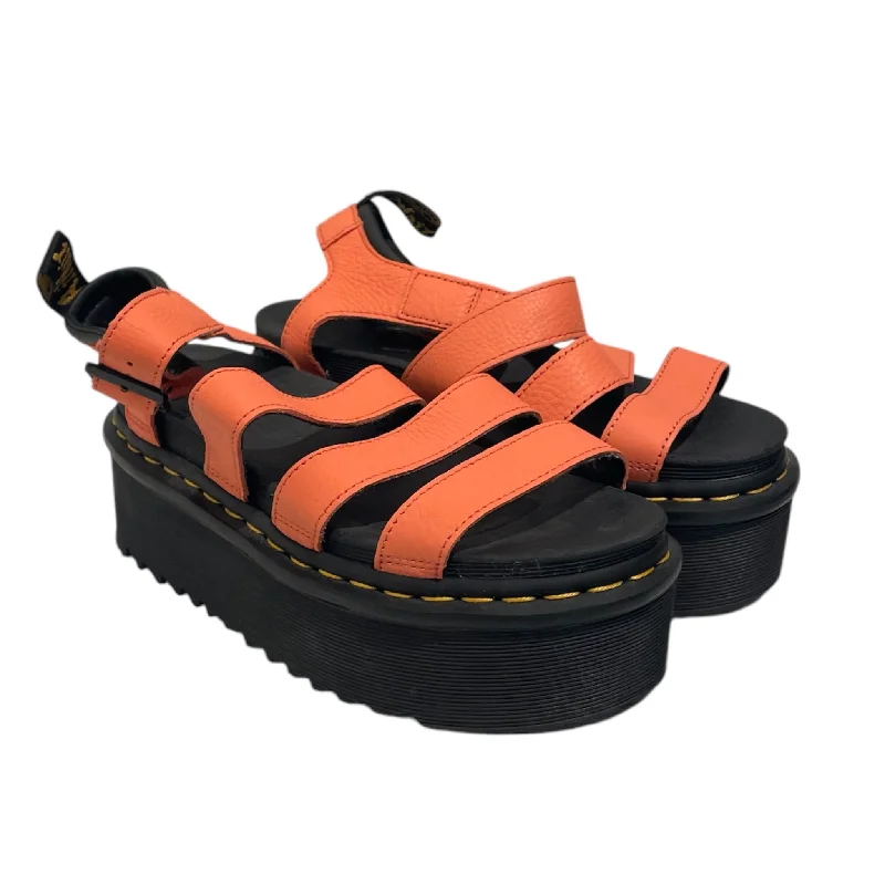 Comfortable sandals for women with foam footbed and velcro closure for ease-Dr.Martens/Sandals/US 6/Orange/30704695