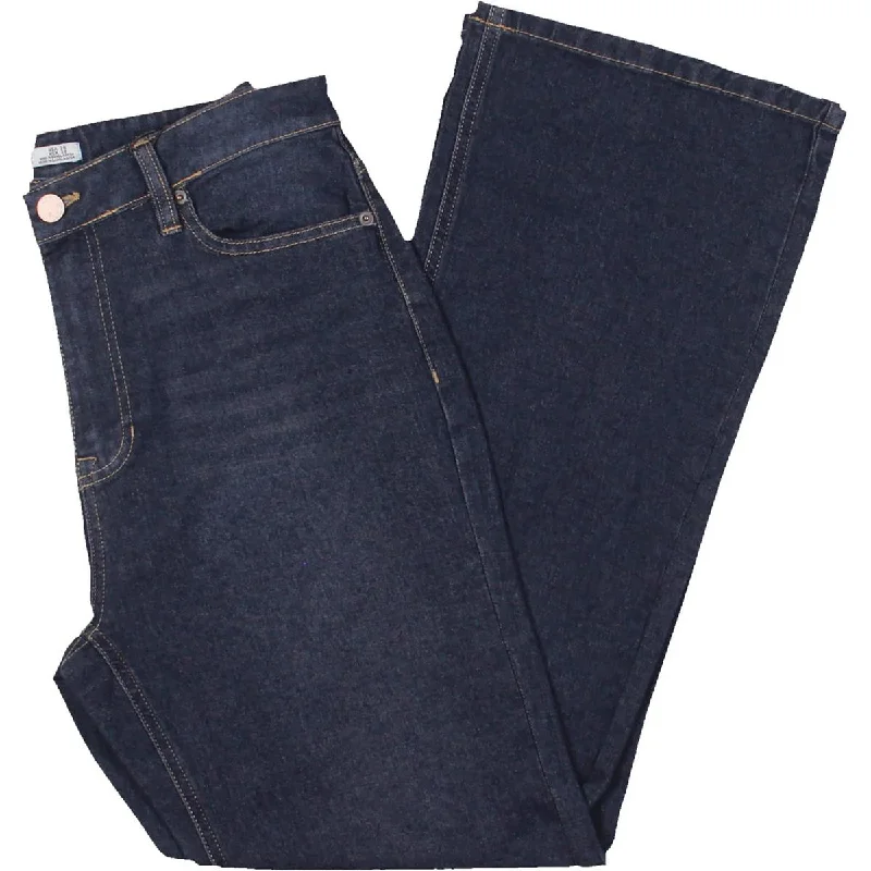 Hiking Jeans for Trail -Denim jeans for bohemian style-Dex Womens Knit Denim Flared Jeans