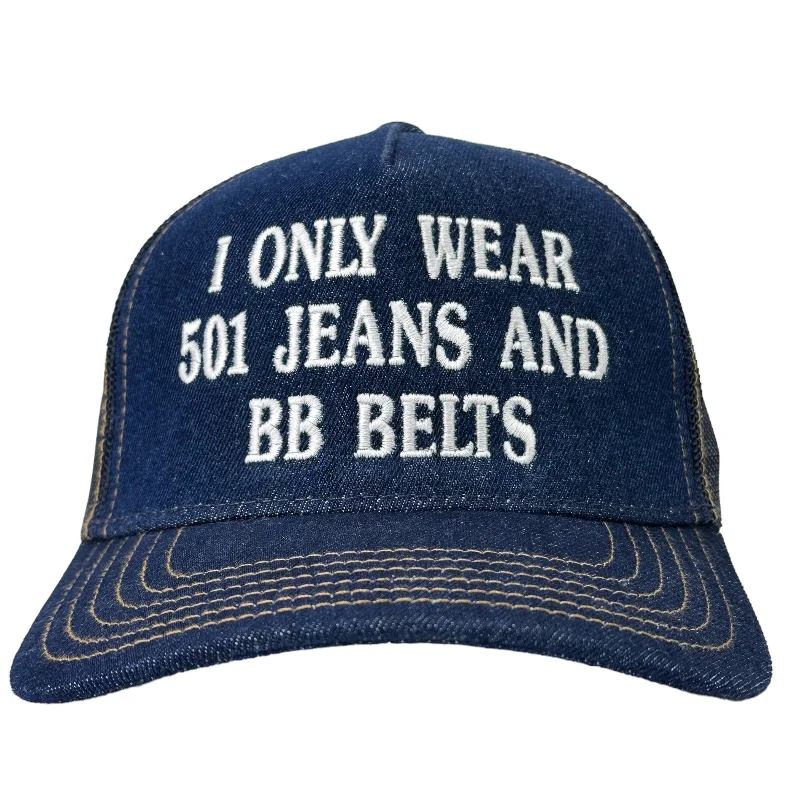 Pencil Skirt Jeans for Sophistication -Denim jeans with cargo pockets-I ONLY WEAR 501 JEANS AND BB BELTS Denim Mesh SnapBack Funny Trucker Cap Hat Custom Embroidered TIKTOK SHOP USA